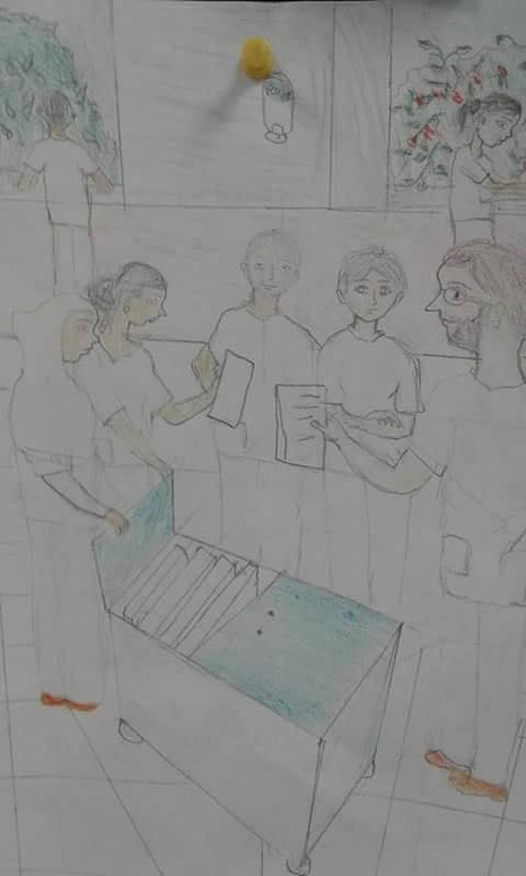 La corsia pediatrica del Centro Salam nel disegno di una nostra piccola paziente