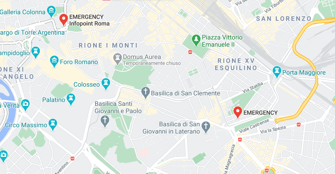 Mappa sede e infopoint roma